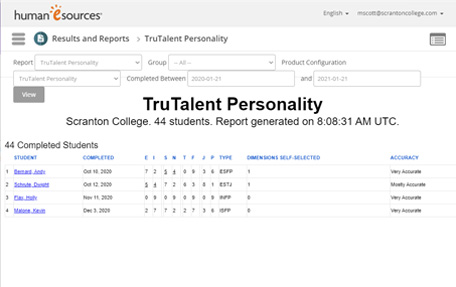 TruTalent Personality Report