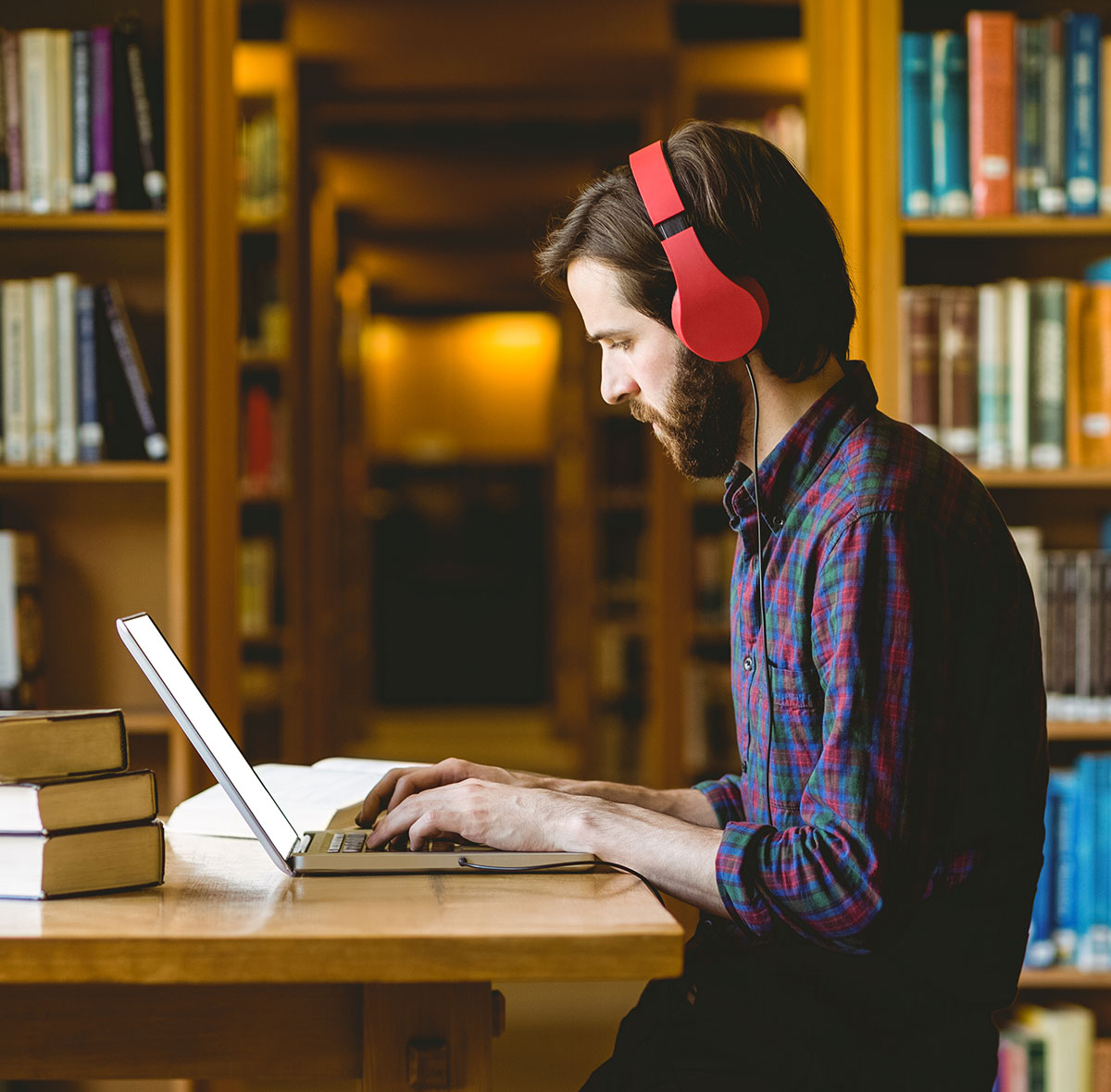 Student Headphones Studying