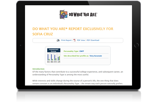 Personality type report